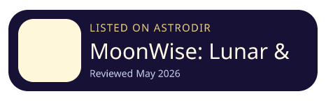 MoonWise: Lunar & AI Astrology is listed on AstroDir