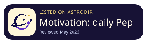 Motivation: daily Peptalk is listed on AstroDir