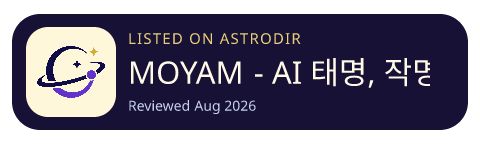 MOYAM - AI 태명, 작명, 개명, 이름풀이 is listed on AstroDir