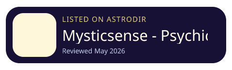 Mysticsense - Psychic Readings is listed on AstroDir