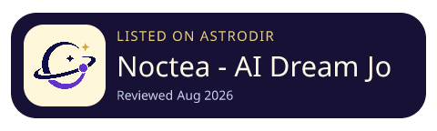 Noctea - AI Dream Journal is listed on AstroDir