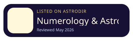 Numerology & Astrology is listed on AstroDir