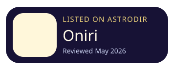Oniri is listed on AstroDir