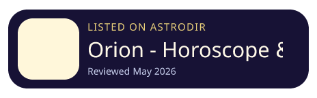 Orion - Horoscope & Tarot is listed on AstroDir