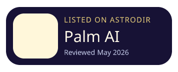 Palm AI is listed on AstroDir