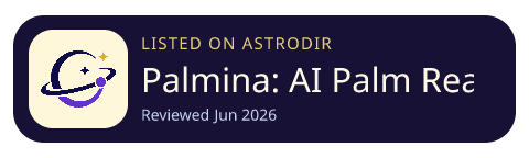 Palmina: AI Palm Reader is listed on AstroDir