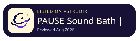 PAUSE Sound Bath | Sara Auster is listed on AstroDir