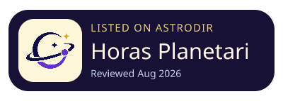 Horas Planetarias is listed on AstroDir