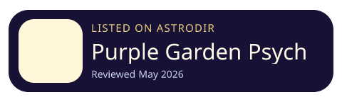 Purple Garden Psychic Reading is listed on AstroDir