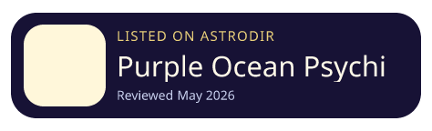 Purple Ocean Psychic Reading is listed on AstroDir