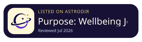 Purpose: Wellbeing Journal is listed on AstroDir