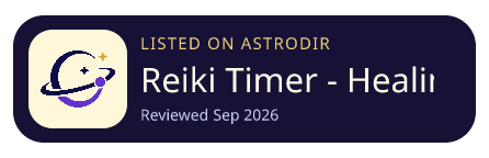 Reiki Timer - Healing is listed on AstroDir