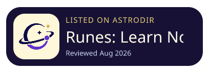 Runes: Learn Norse is listed on AstroDir