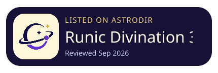 Runic Divination 3D is listed on AstroDir