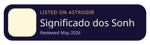 Significado dos Sonhos com IA is listed on AstroDir