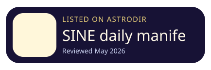 SINE daily manifest is listed on AstroDir