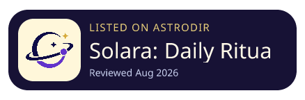 Solara: Daily Ritual is listed on AstroDir