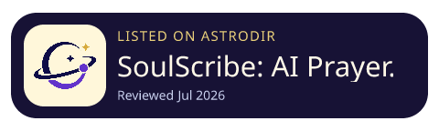SoulScribe: AI Prayer Journal is listed on AstroDir