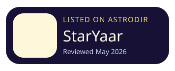 StarYaar is listed on AstroDir