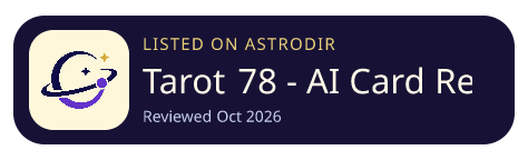 Tarot 78 - AI Card Reading is listed on AstroDir