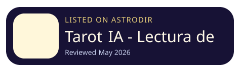 Tarot IA - Lectura de Cartas is listed on AstroDir