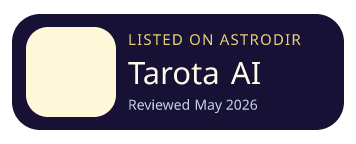 Tarota AI is listed on AstroDir