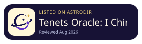 Tenets Oracle: I Ching is listed on AstroDir