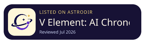 V Element: AI Chrono Coach is listed on AstroDir