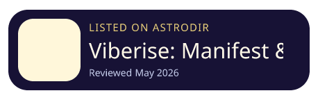 Viberise: Manifest & Attract Official Site is listed on AstroDir