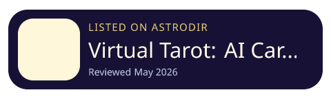 Virtual Tarot: AI Card Reading is listed on AstroDir