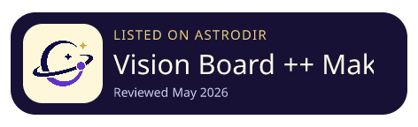 Vision Board ++ Maker Manifest is listed on AstroDir