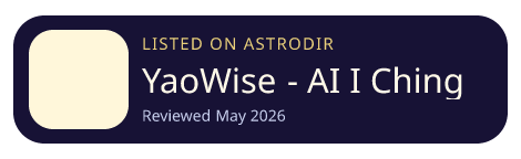 YaoWise - AI I Ching Oracle is listed on AstroDir