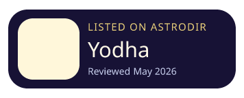 Yodha is listed on AstroDir