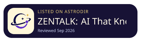 ZENTALK: AI That Knows You is listed on AstroDir