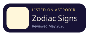 Zodiac Signs is listed on AstroDir