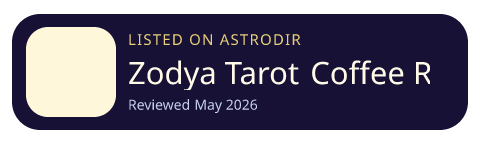 Zodya Tarot Coffee Reading AI is listed on AstroDir